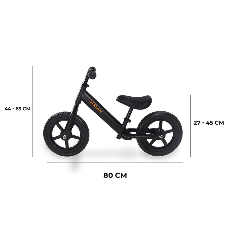 Balance bike - 12 pollici - Cruiser unisex - nero