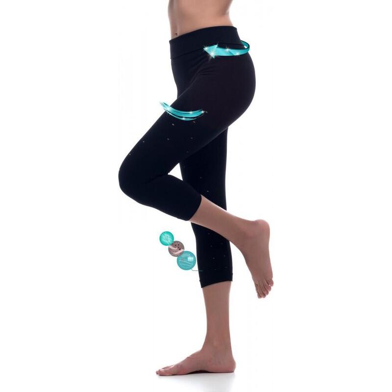 Legging malla deportivo capri sin costuras con fibra Emana Namasté