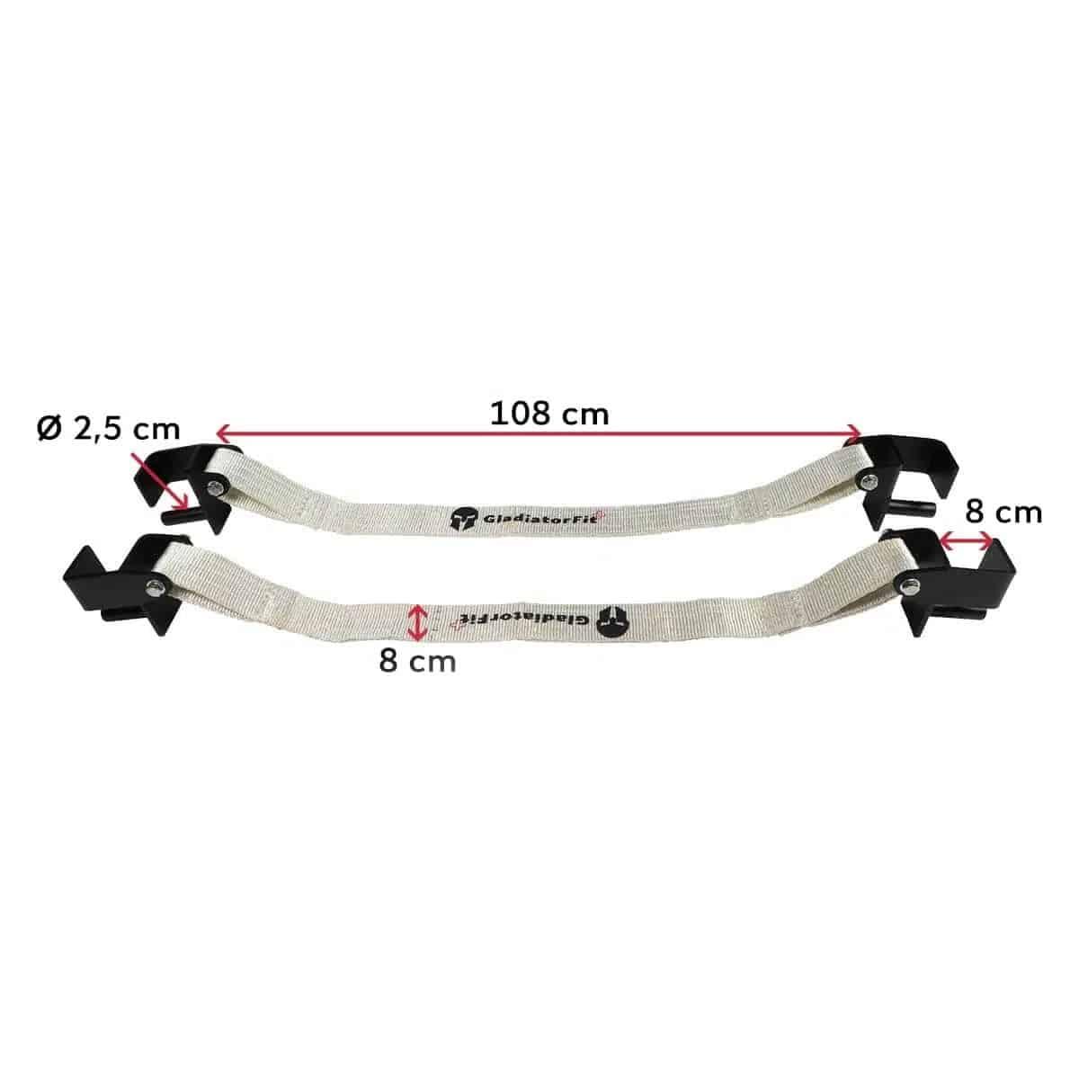 Cintas de segurança 110x8cm para grade e gaiola de agachamento (conjunto de 2) 3/5