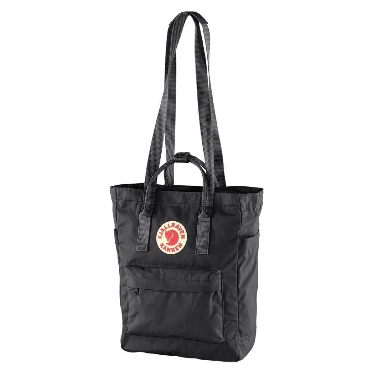 Mochila Negra Fjallraven Kånken Totepack Black Ligera y Versátil 3/5