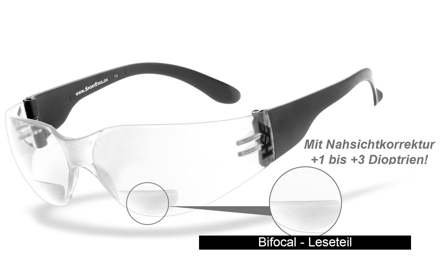 Sportbrille | SPRINTER 2.3 +1,50 Dioptrien | Leseteil | beschlagfrei 6/7