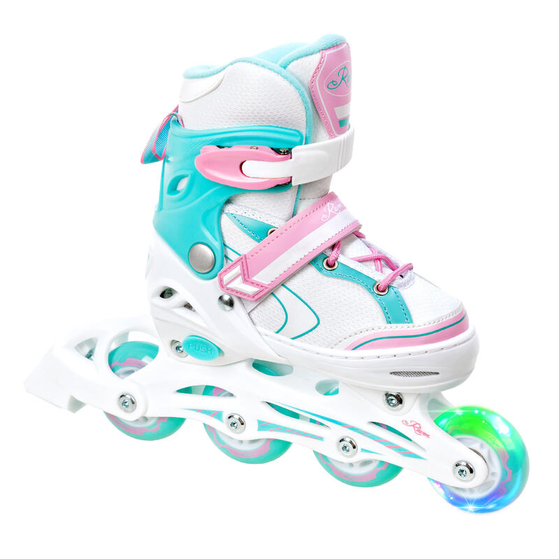 Raven Lia Verstelbare Rollerblade Lichtgevende LED Wiel Mint