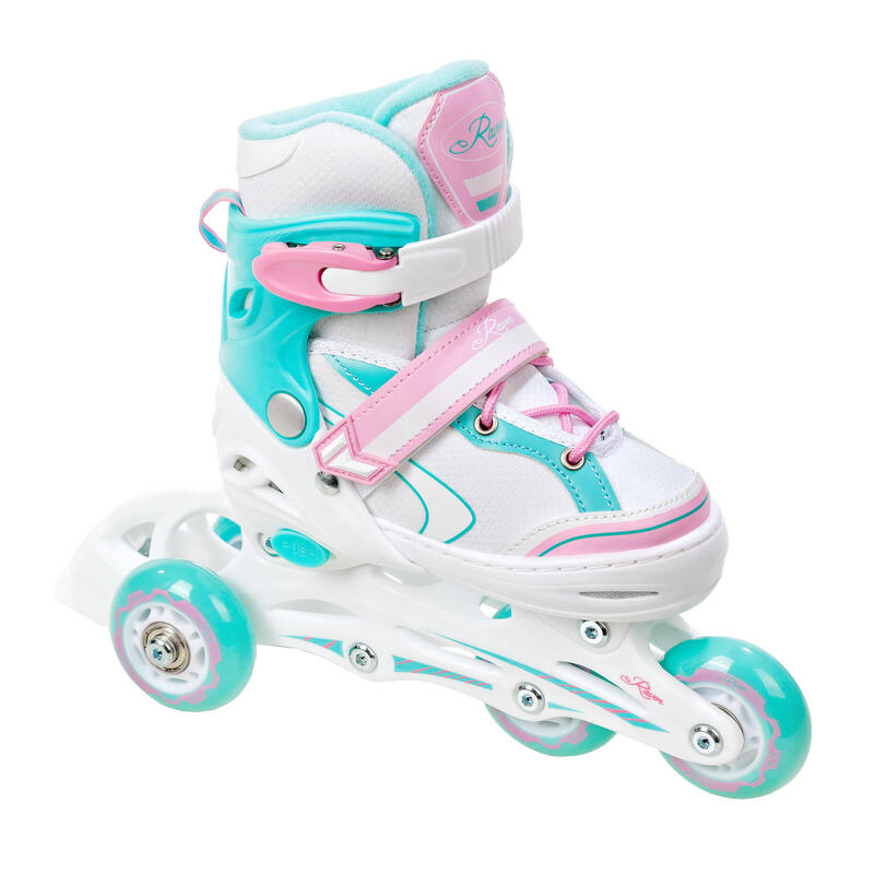 Patins em linha rodas ajustáveis 4 em 1 Raven Lia Roda LEDs