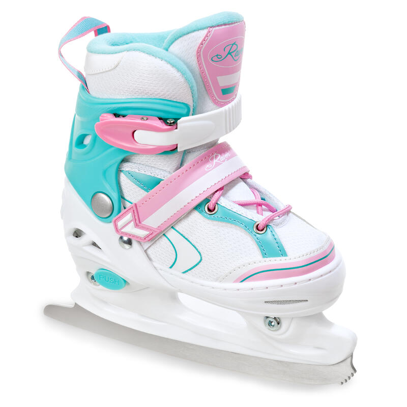 Patines Ajustable 4en1 LED Luminoso Rueda Lia Blanco/Menta/Rosa