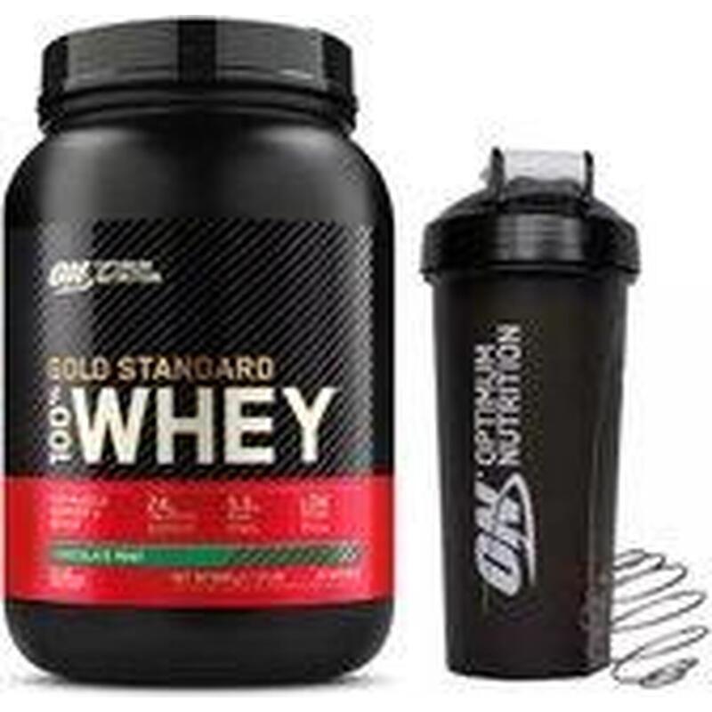 Gold Standard Whey Protein Bundel - Chocolade Munt Shake + Shakebeker