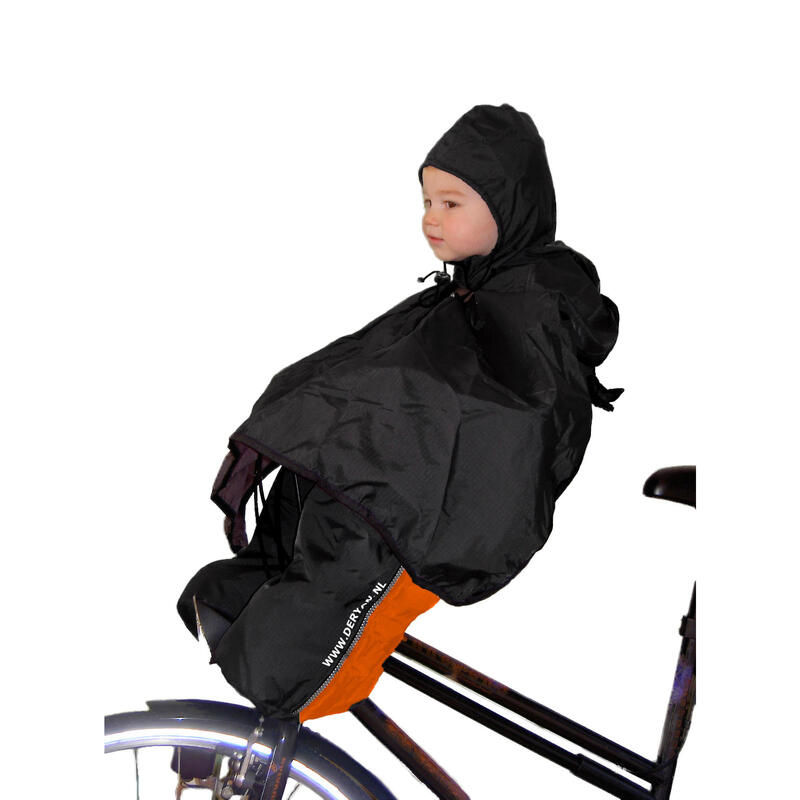 Poncho Caldo antipioggia - giacca a vento per bambini - Nero