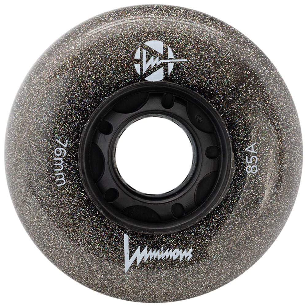 LUMINOUS LED LIGHT UP INLINE SKATE WHEELS - NIGHT SKY 80 MM – SET OF 4 2/5