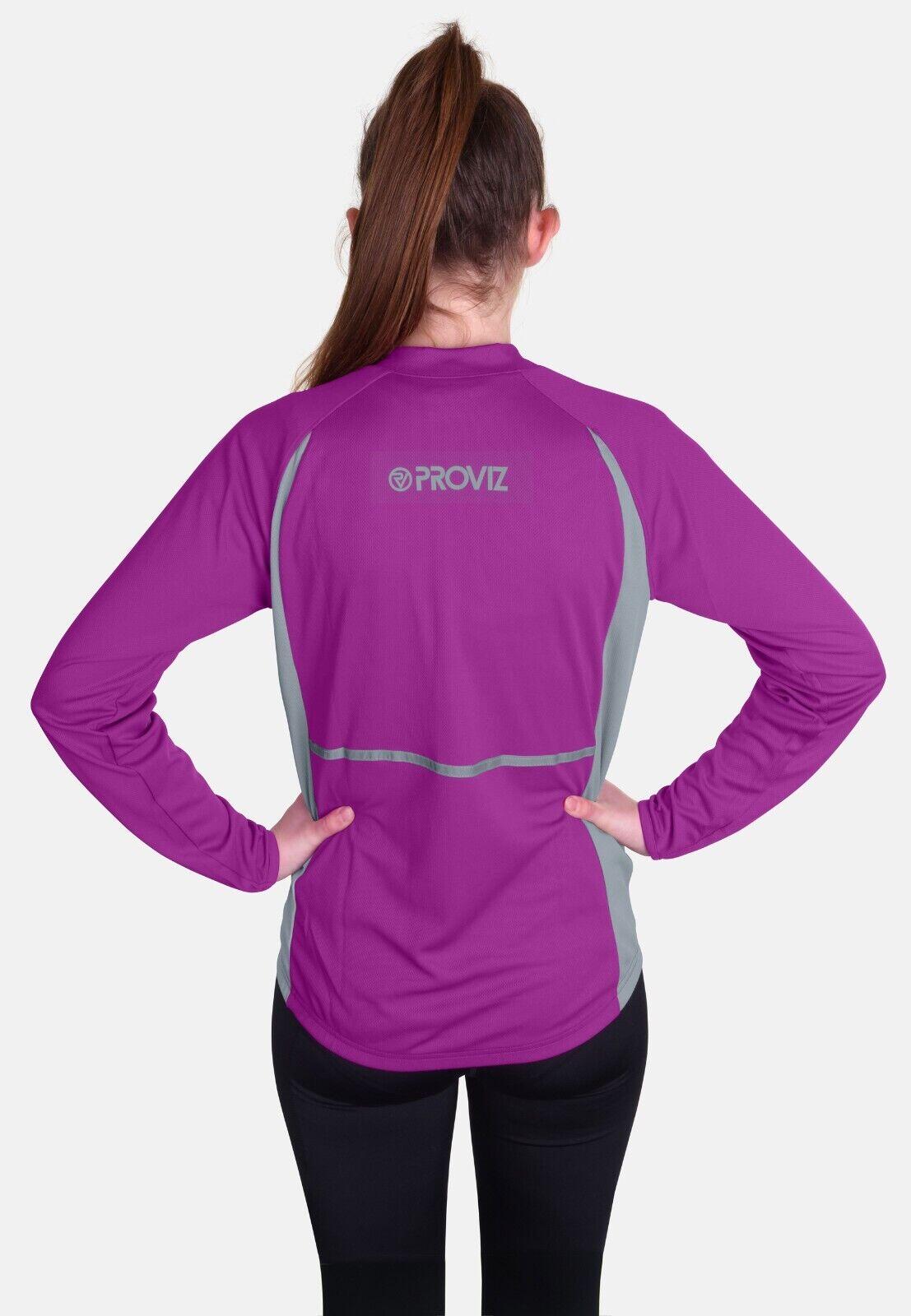 Proviz Classic Womens Sports T-Shirt Long Sleeve Reflective Activewear Top 4/6