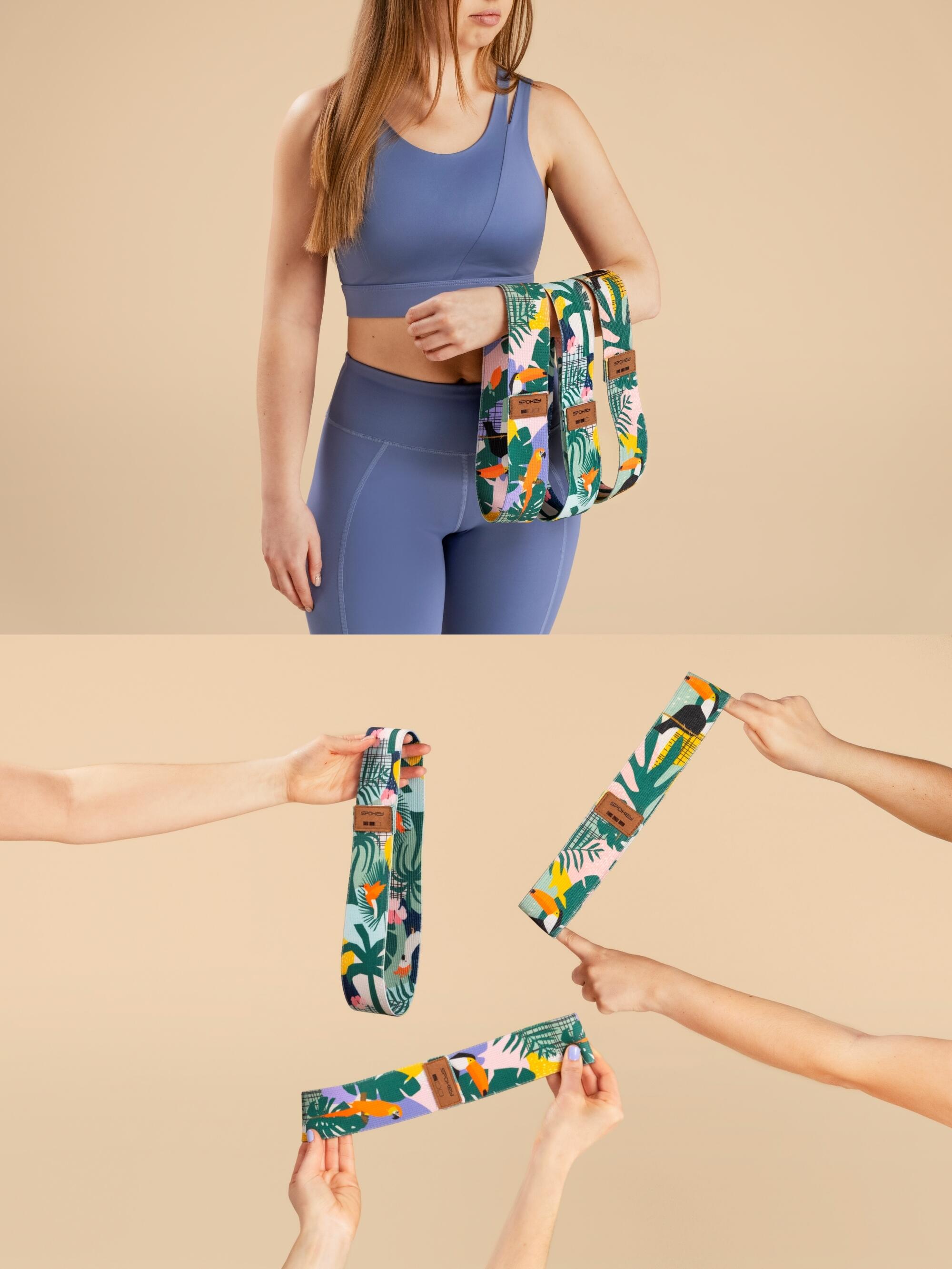 Juego de 3 bandas de resistencia de tela Spokey Home Jungle Set 4/7