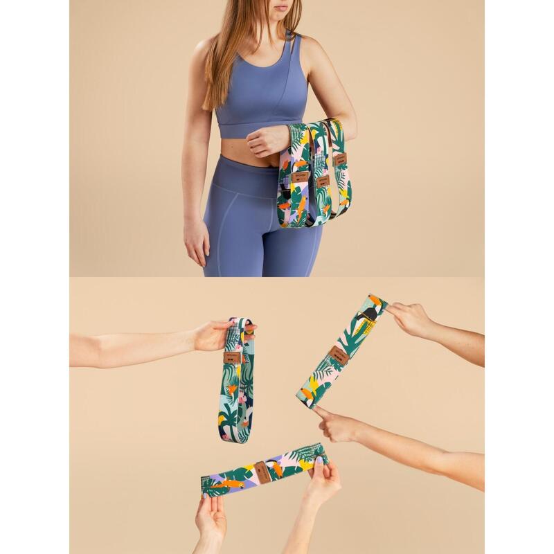 Set de 3 benzi de rezisten?ă din material textil Spokey Home Jungle Set