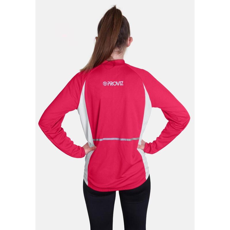Sport-Langarmshirt Klassisch pink atmungsaktiv feuchtigkeitsabsorbierend