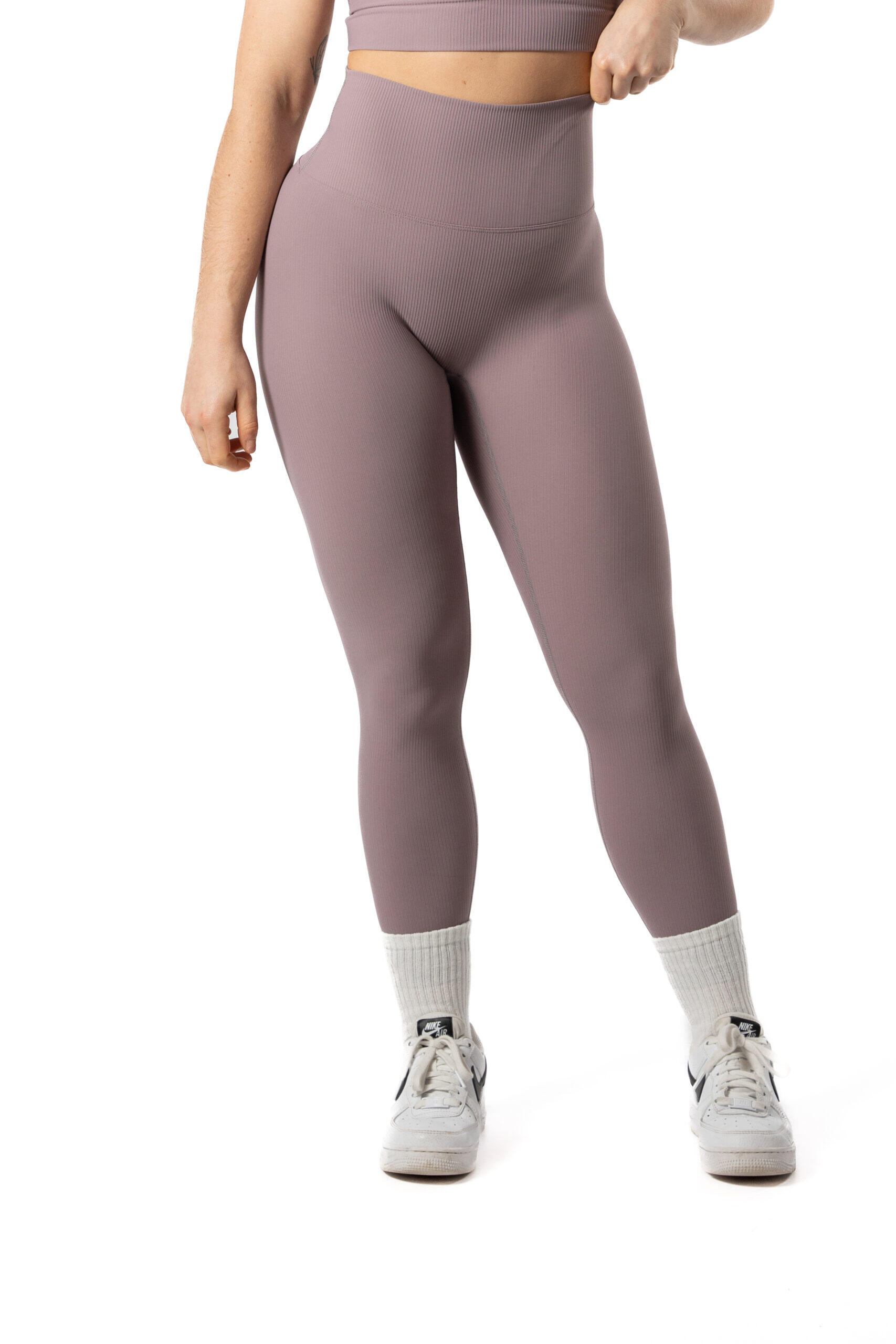 Leggings Senza Cuciture 'Ribbed v2' - Aesthetic Wolf - Fitness - Plum 2/5
