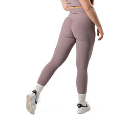 Legging Fitness Côtelé Scrunch Sans Coutures Rose