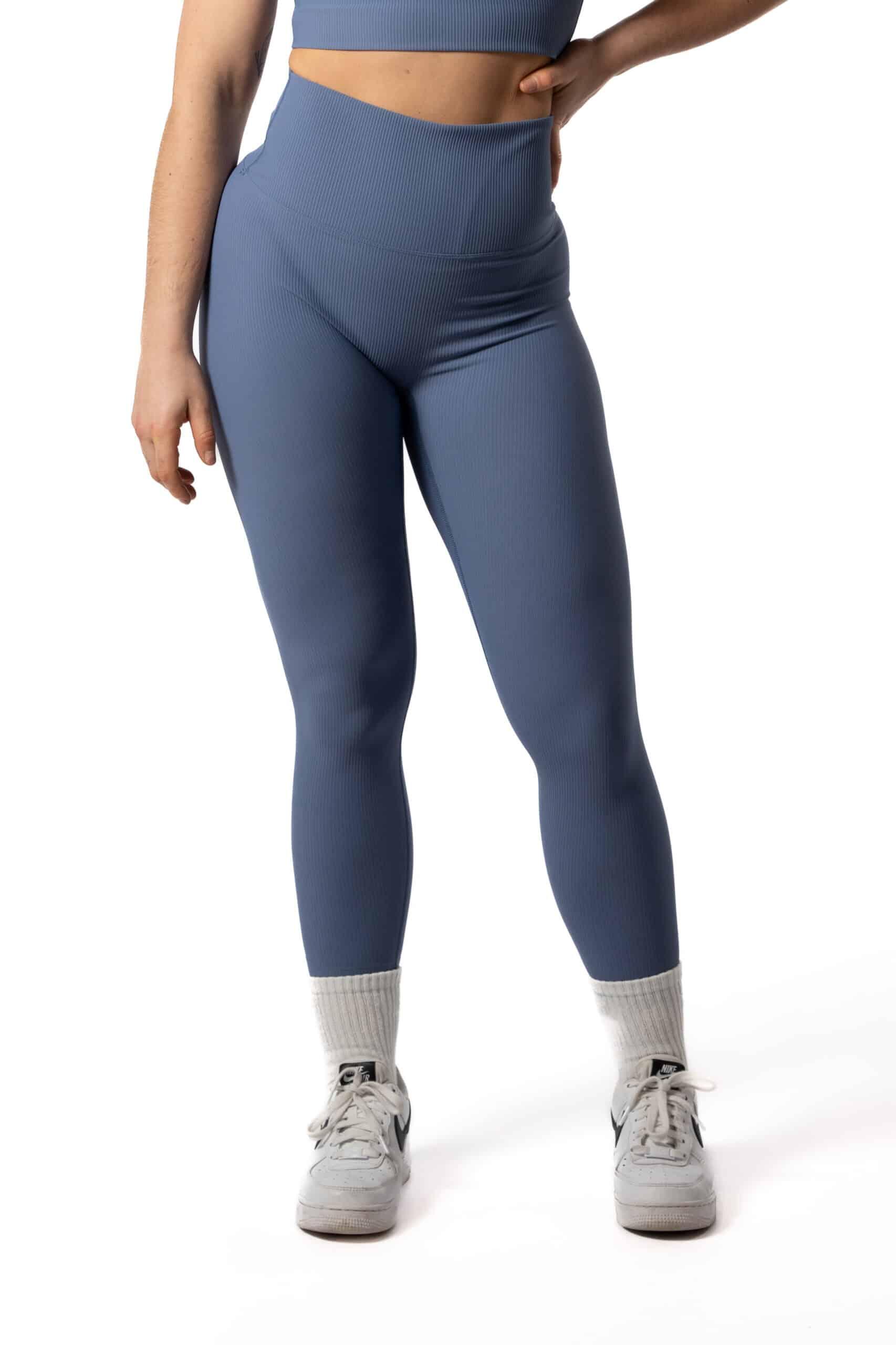 Mallas leggings sin costuras Ribbed v2 Scrunch Fitness Azul 2/5