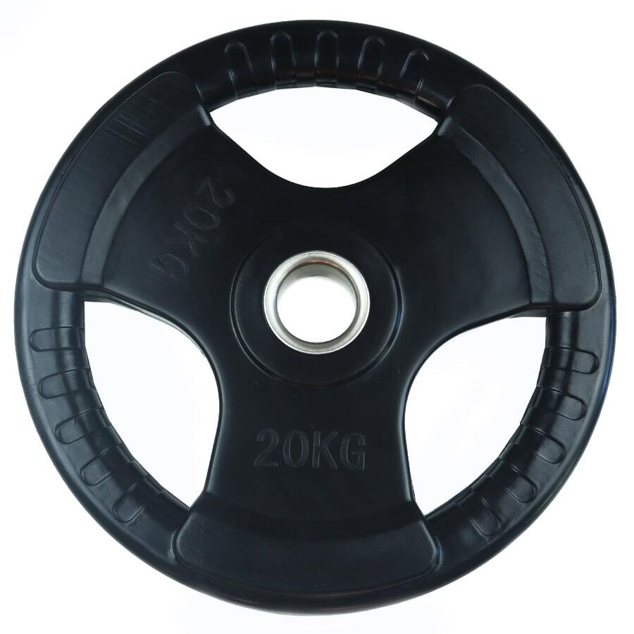 Disco olímpico de borracha com punhos 20kg viok sport