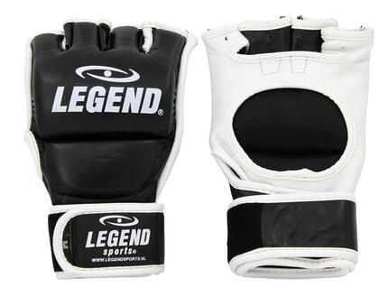 Boxsack-/MMA-Handschuhe Herren/Damen Schwarz-Weißes Leder