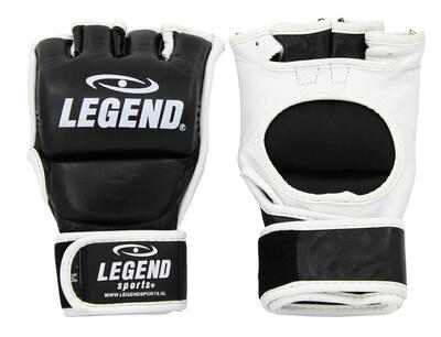 Bokszak / mma handschoenen heren/dames zwart-wit leer