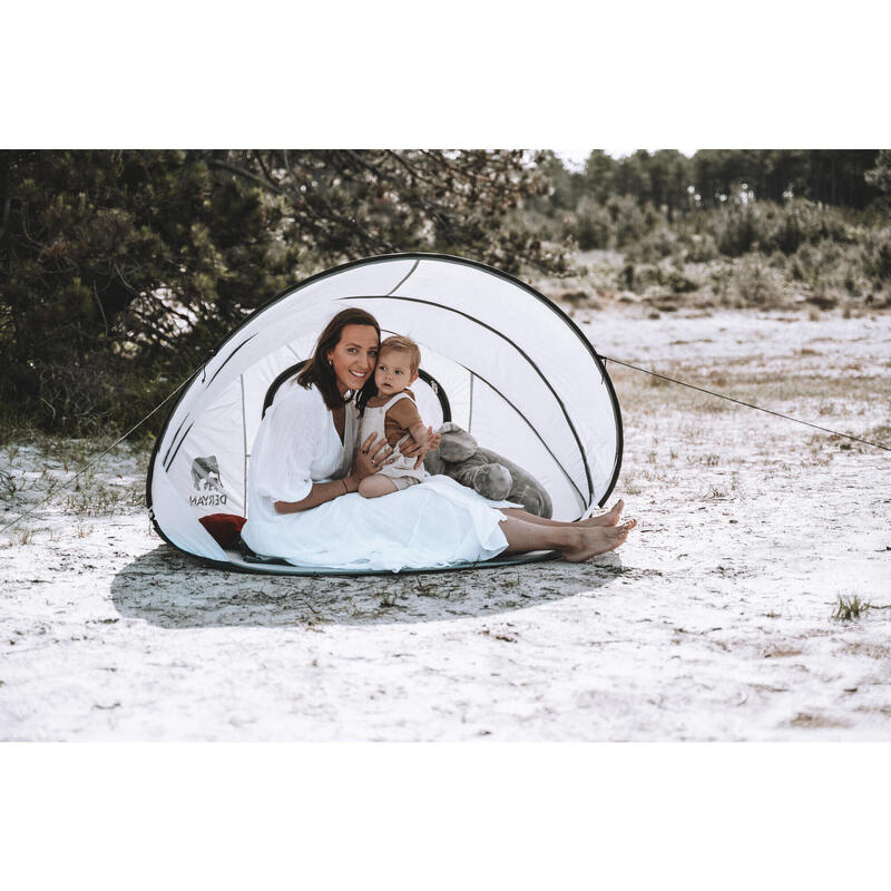 Luxe Pop Up Beach Tent XXL - Argintiu