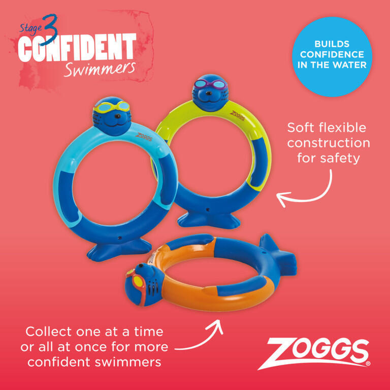 Zoggs Zoggy Swim Sinking Dive Rings ZOGGS Decathlon