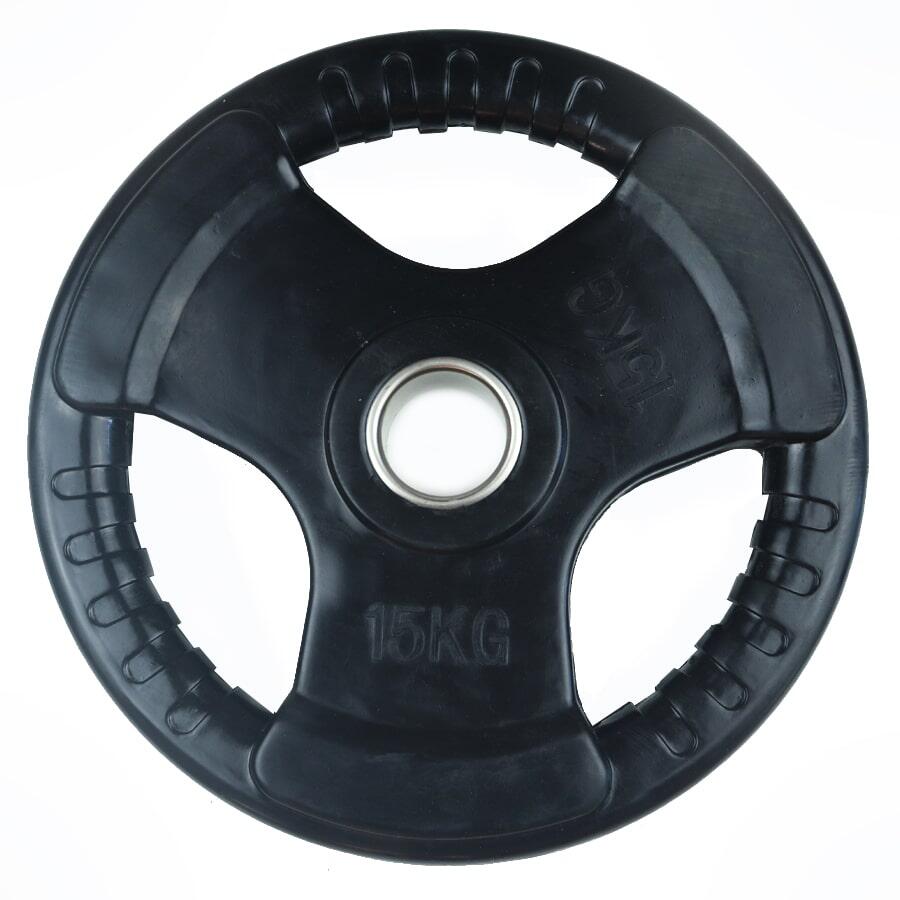 VIOK SPORT Disco Olímpico de Borracha Com Punhos 15kg Viok Sport