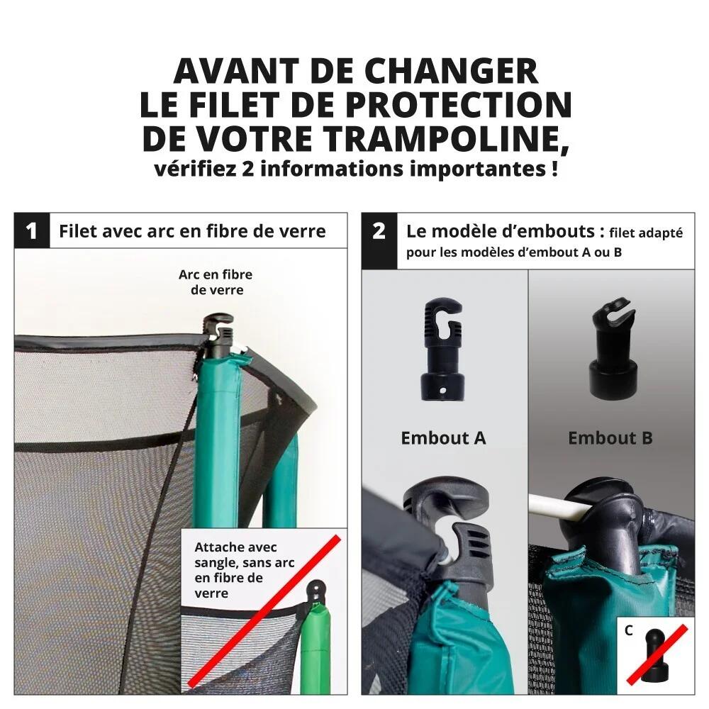 Filet de protection pour trampolines rond ⌀3m05 2/5