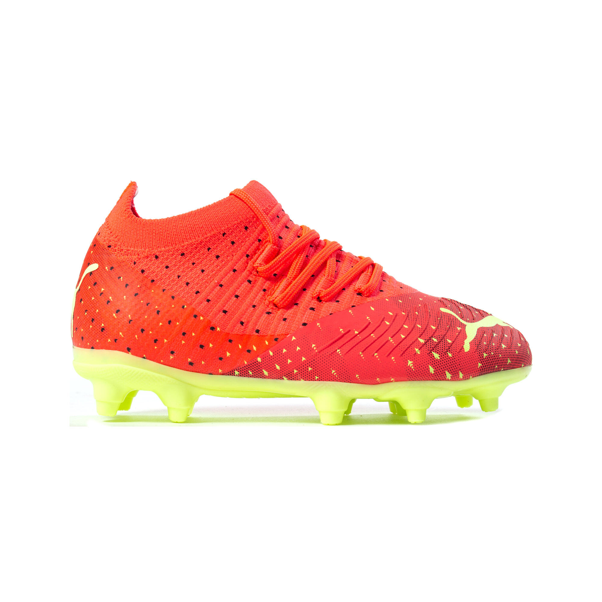 PUMA Puma Future Z 3.4 FG/AG Kids Football Boot Orange/Green - UK 1