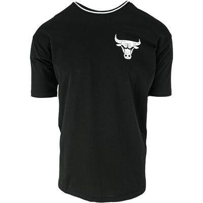 T-shirt new era chicago bulls, zwart, mannen