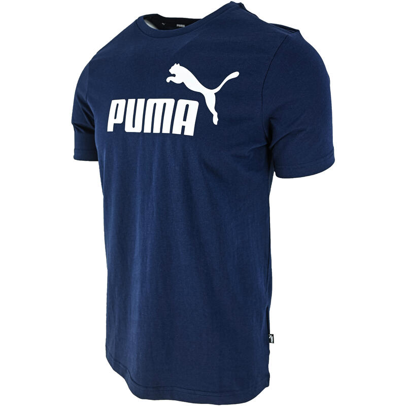 Camiseta Essentials Logo Hombre PUMA Peacoat Blue