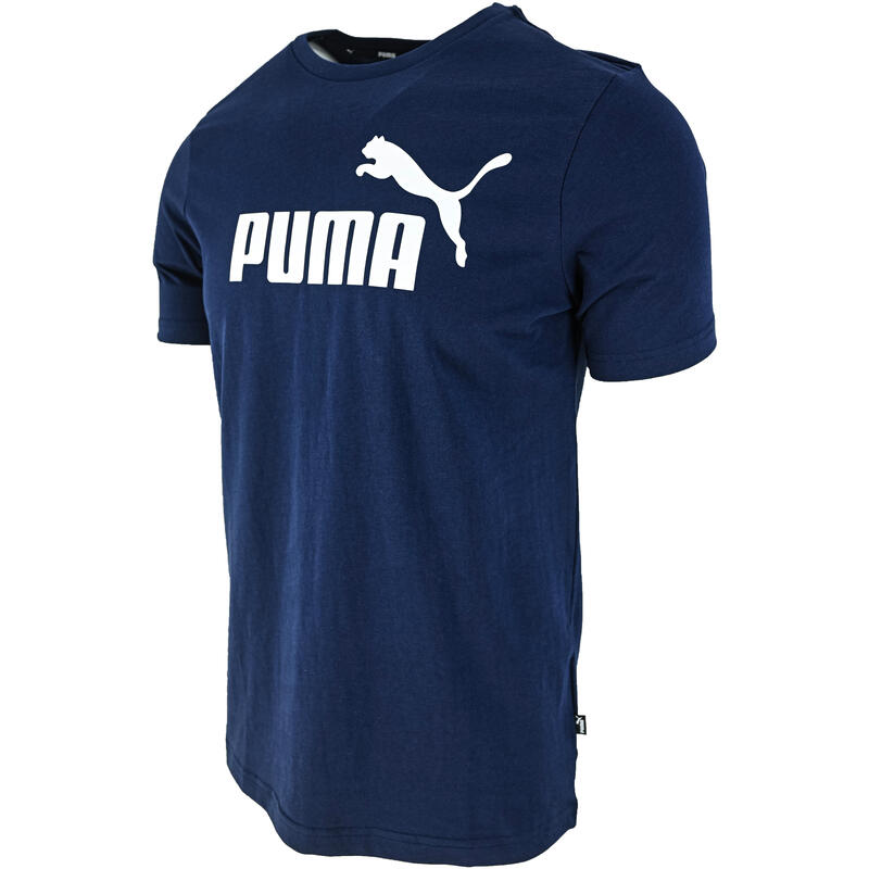 Camiseta Hombre Essentials Logo PUMA Peacoat Blue