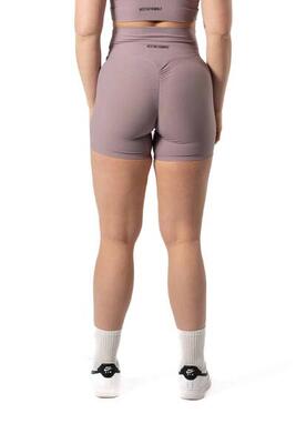 Naadloze ribbed v2 scrunch seamless shorts voor fitness plum blossom