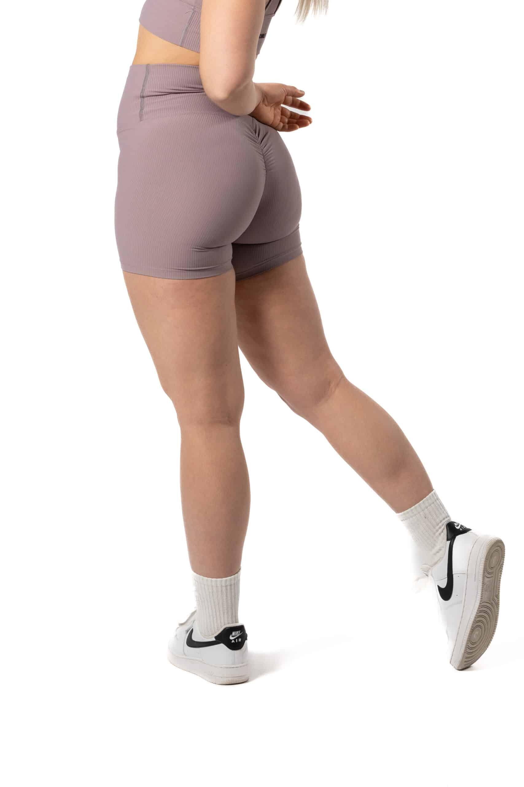 Pantaloncini a coste v2 Scrunch - Fitness - Donna - Fiore di prugna 2/5