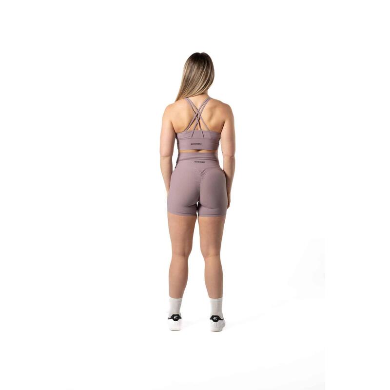 Short Sans Souture Côtelée v2 Scrunch Fitness Plum Rouge