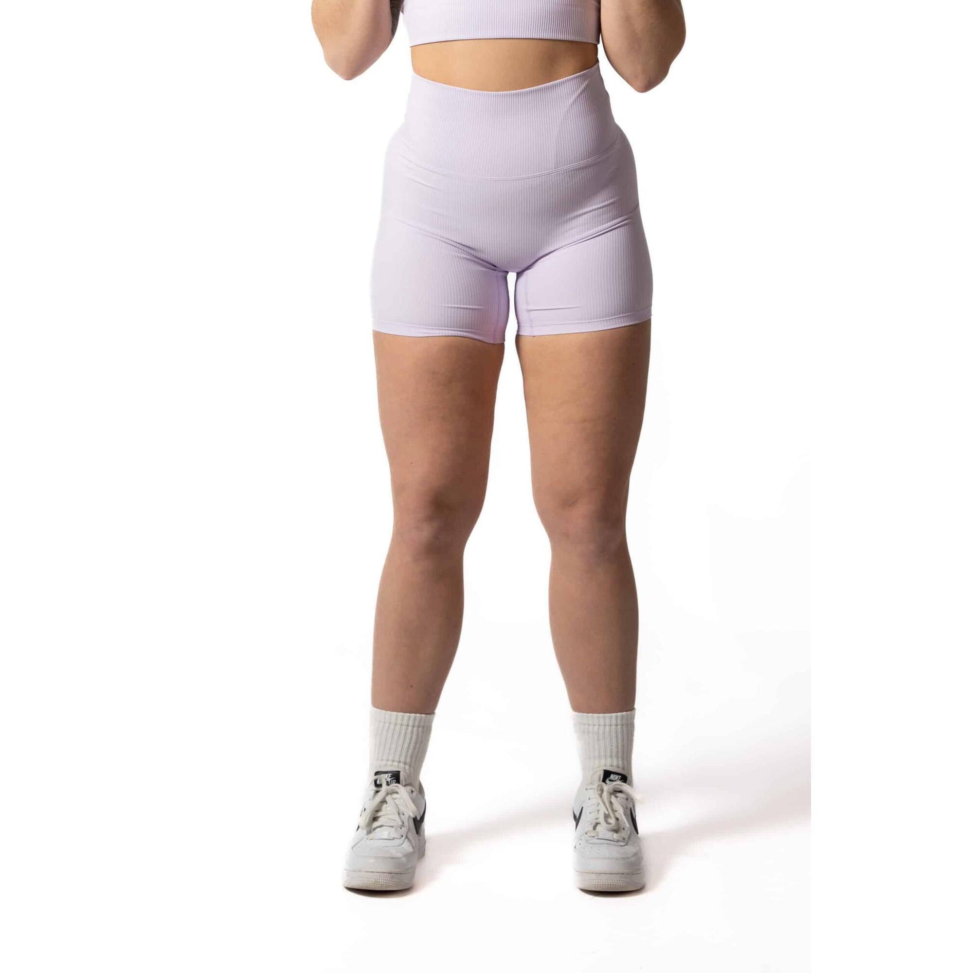 Pantaloncini a coste v2 Scrunch - Fitness - Donna - Lavanda 2/5
