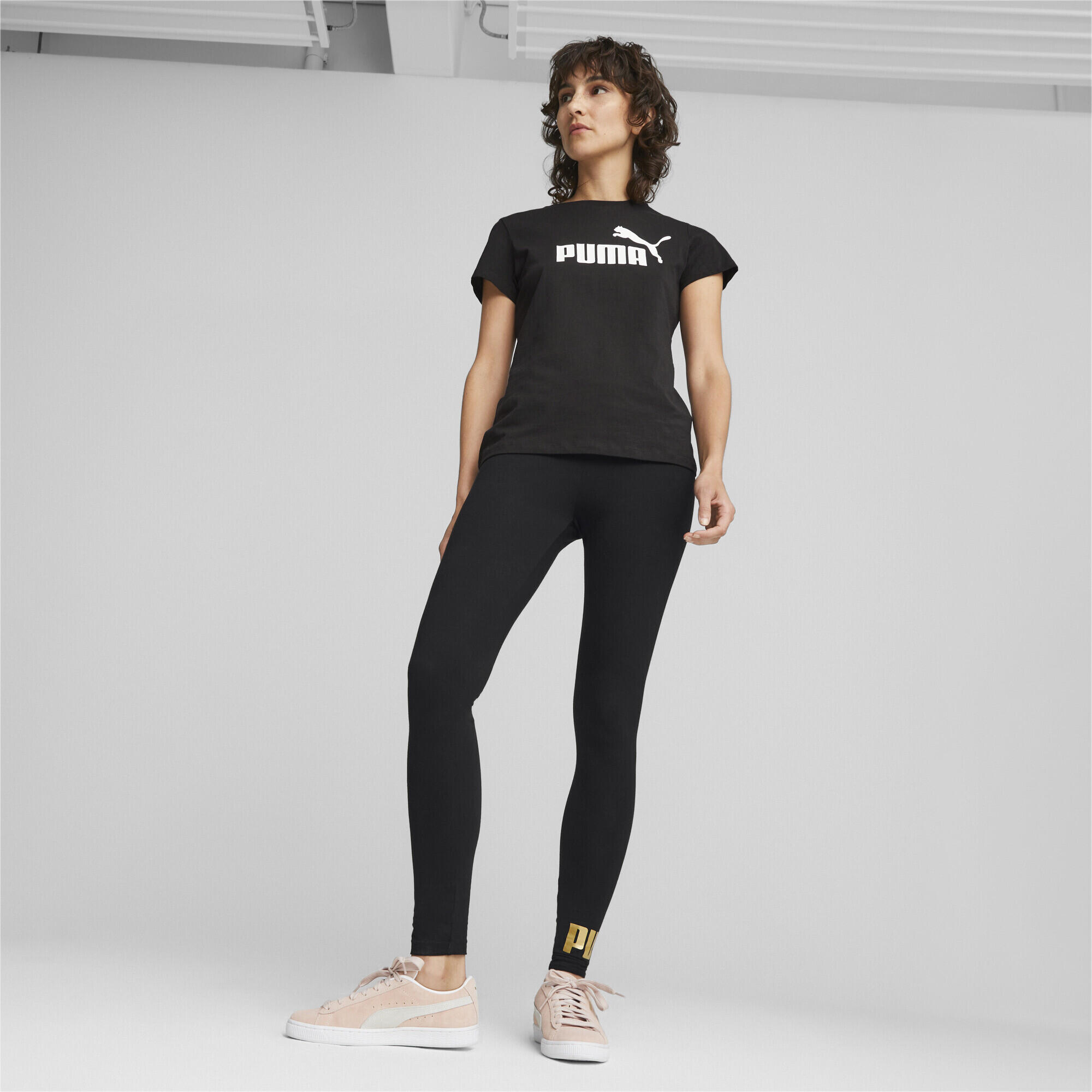 Leggings Essentials+ Metallic Donna PUMA Black 5/6