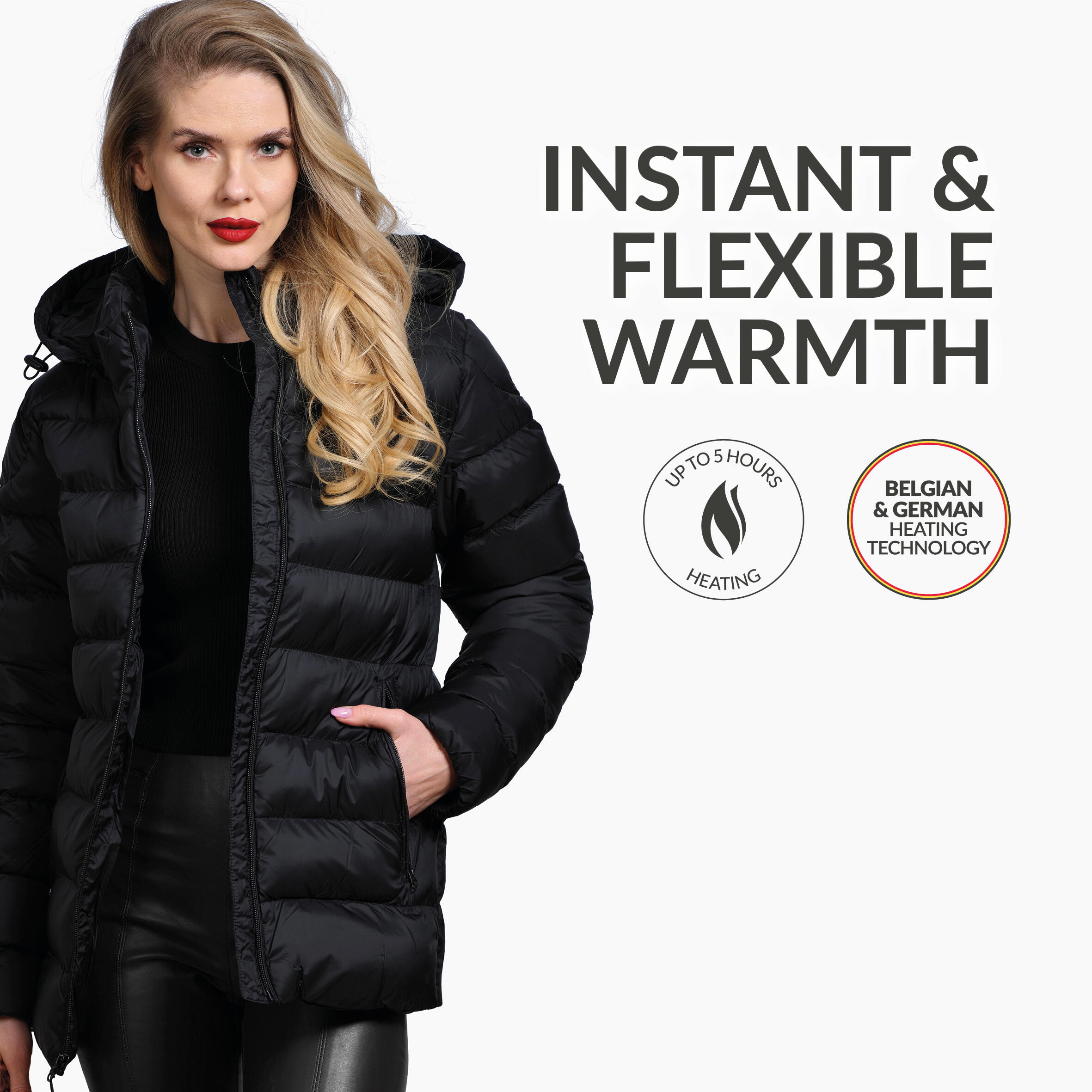 Veste matelassée avec capuche avec technologie coupe ajustée 3/6