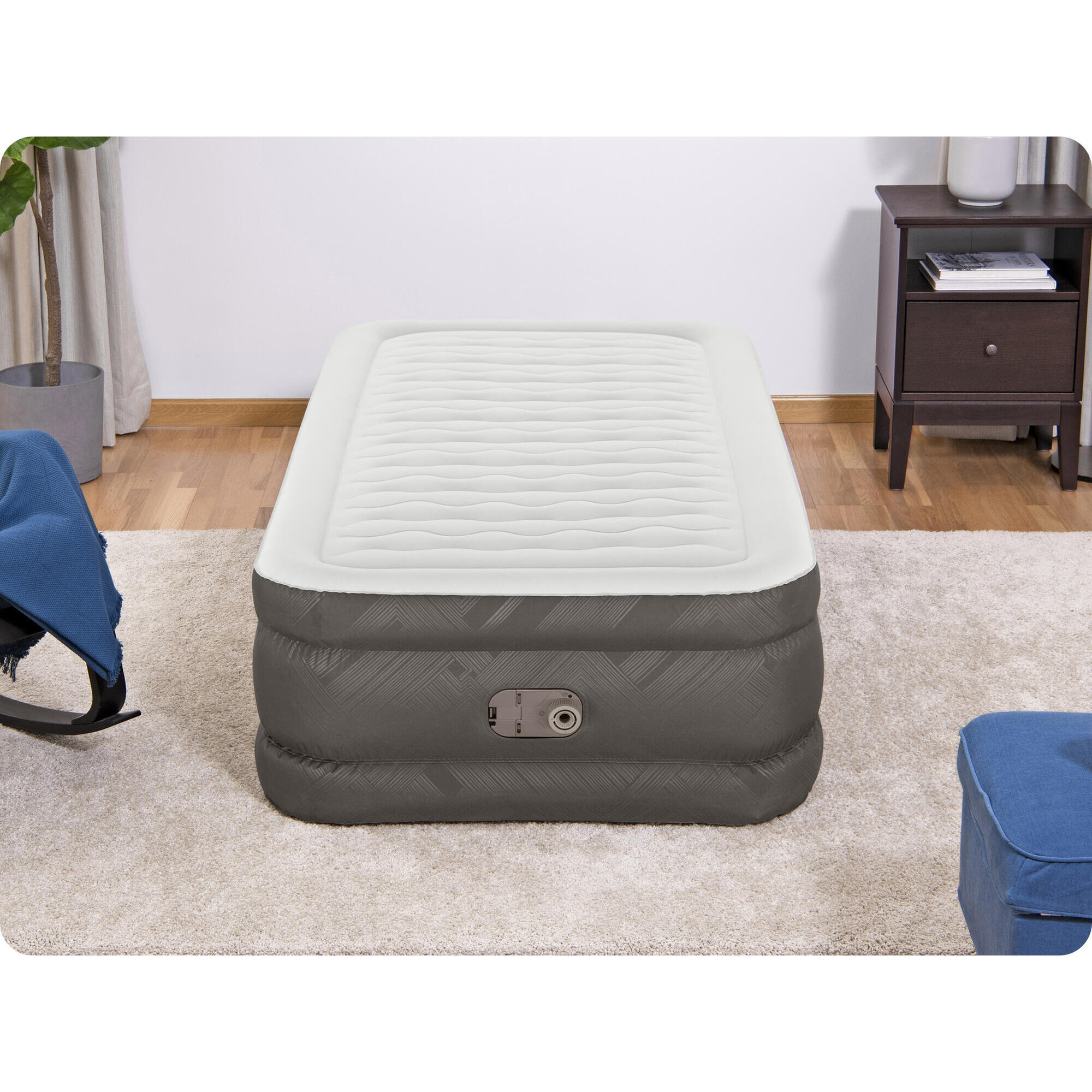 Inflatable hiking mattress - Integrated pump grey