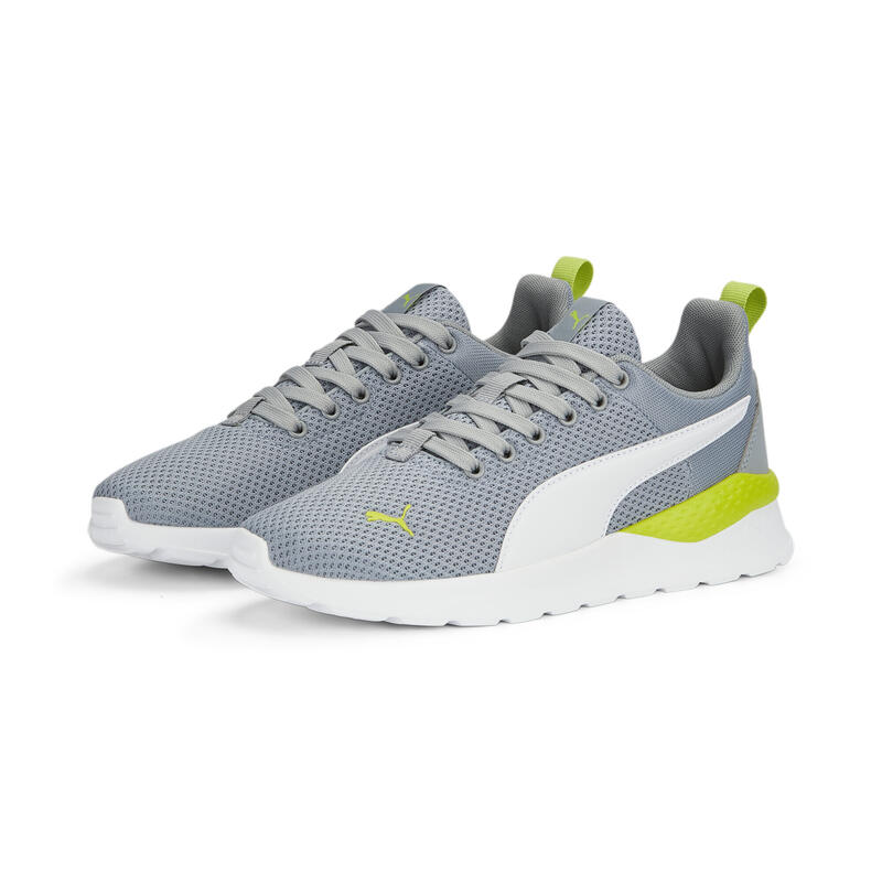 Anzarun Lite Sneakers Jugendliche PUMA Cool Mid Gray White Lime Smash Green