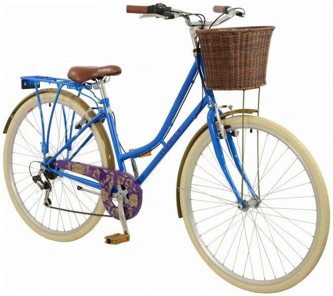 Elswick Elegance Ladies Stepo Through Heritage Bicycle, 26In Wheel - Blue 2/3