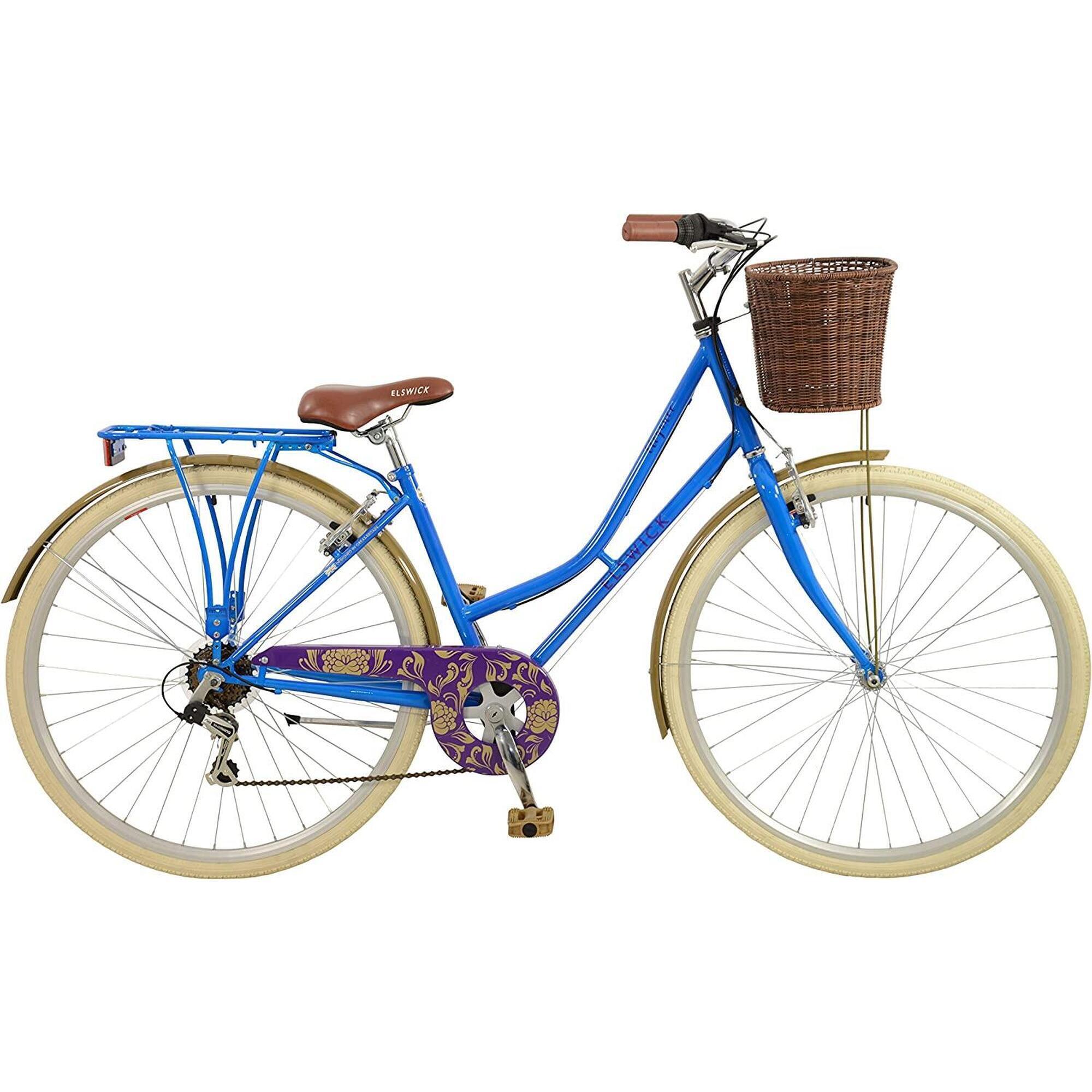ELSWICK Elswick Elegance Ladies Stepo Through Heritage Bicycle, 26In Wheel - Blue