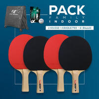 Family pack Indoor - Raquettes et balles de ping-pong intérieur