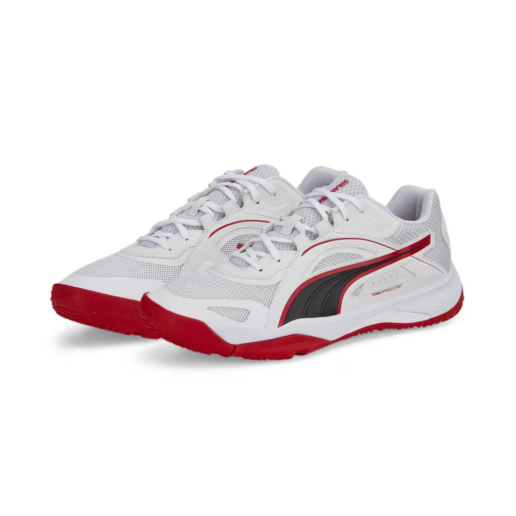 PUMA Solarstrike II Trainers White/Black/Red