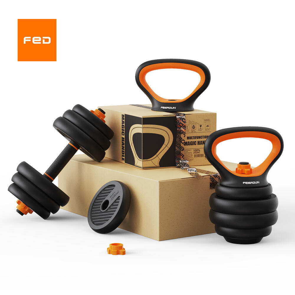 Conjunto de halteres 6 em 1 de 30kg fitness tech