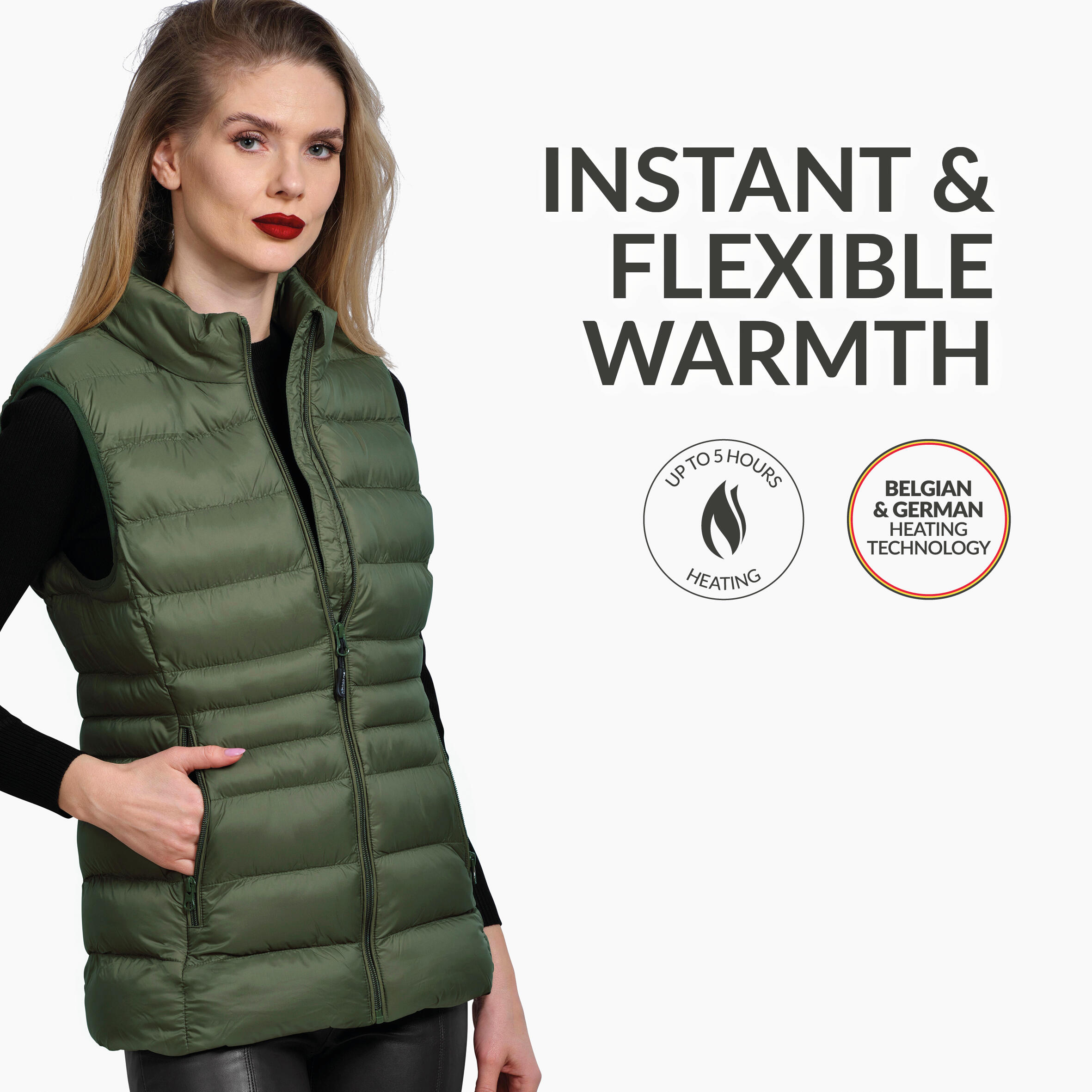 Bodywarmer matelassé avec technologie coupe ajustée 5V 3/6