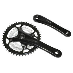 Pédalier VTT alu (boîtier) plateaux démontable P2R 9V. 170 mm 44-32-22