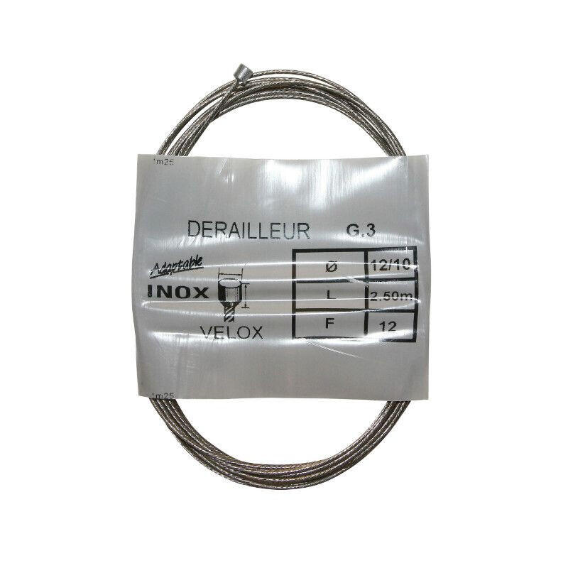 VELOX Scatola di 25 cavi del deragliatore in acciaio inox Velox Shimano 12-10 2,50 m