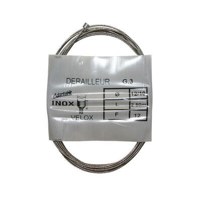 Box mit 25 Edelstahl-Schaltzügen Velox Shimano 12-10 2.50 m