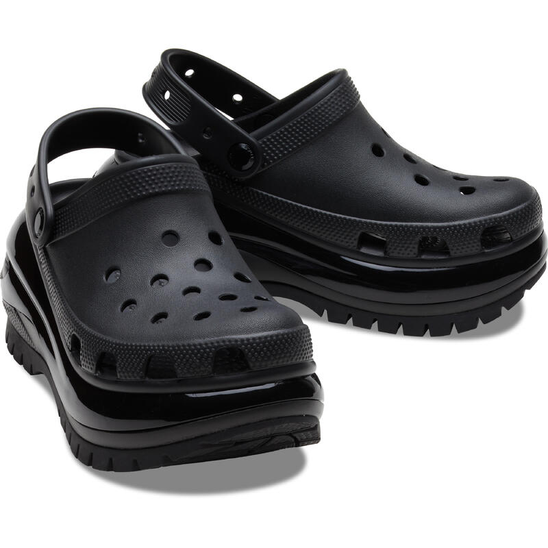 Sandale Crocs Classic Mega Crush negre pentru femei
