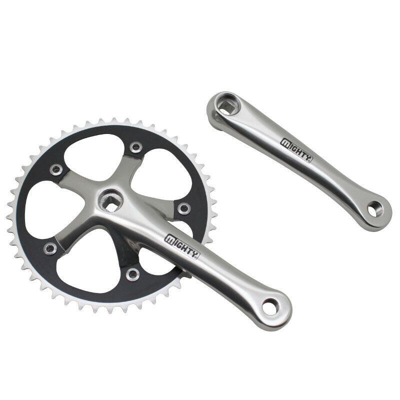 Aluminiowy korbowód szosowy P2R Fixie 3.30 165 mm 46D. (Fixie - Singlespeed) Dia