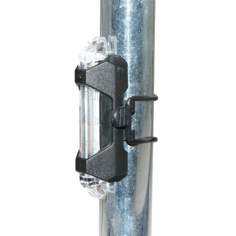 Fietslamp kit usb lens op stuur-zadelpen 5 leds 2 functies P2R