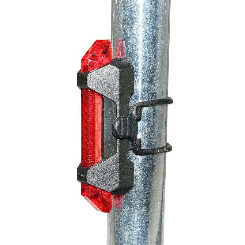 Fahrradlichtsset usb lens auf Kleiderbügel-Sattelstütze 5 LEDs 2 Funktionen P2R 3/5